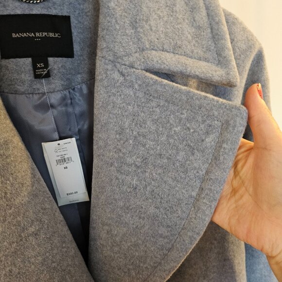 FAUX ALPACA COAT (NWT) XS Banana Republic - Picture 8 of 11